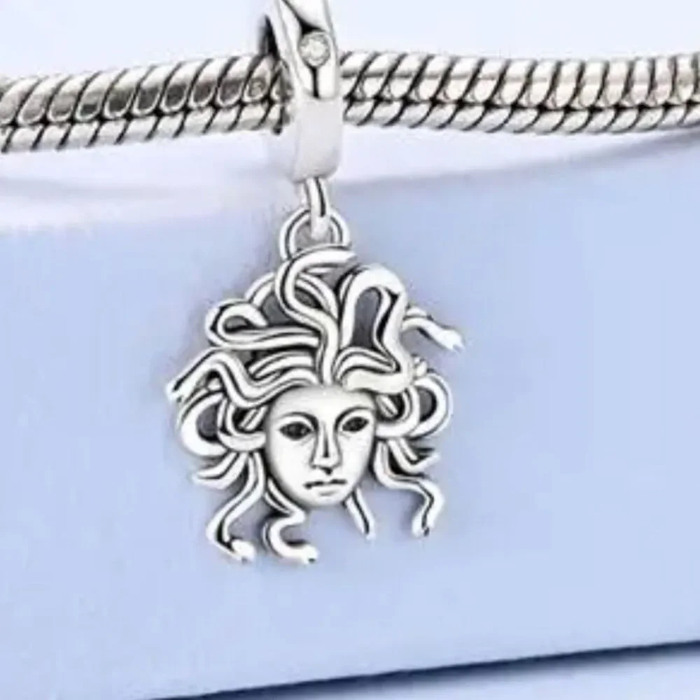 Silver Medusa Charm